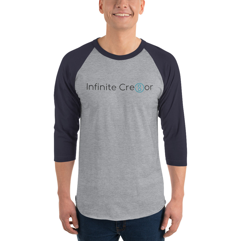 "Infinite Cre8or" 3/4 sleeve raglan shirt