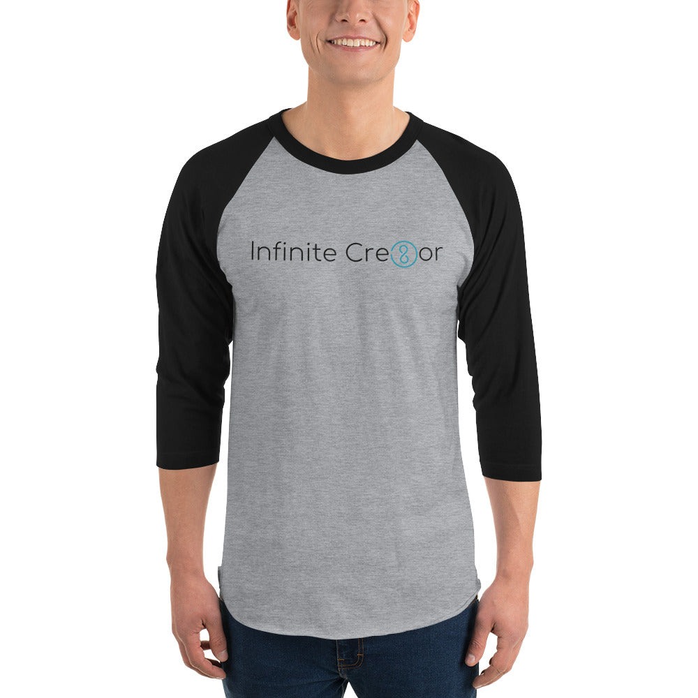 "Infinite Cre8or" 3/4 sleeve raglan shirt