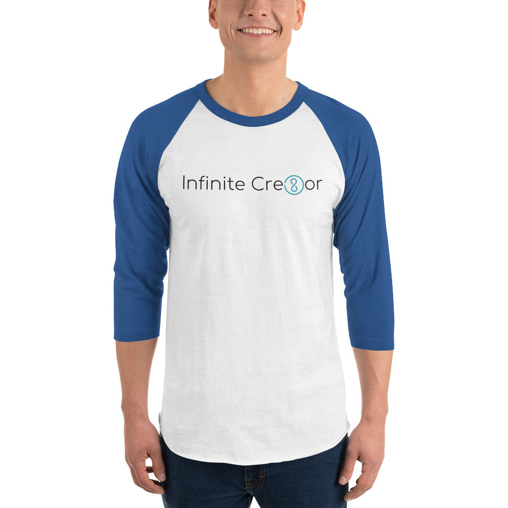 "Infinite Cre8or" 3/4 sleeve raglan shirt