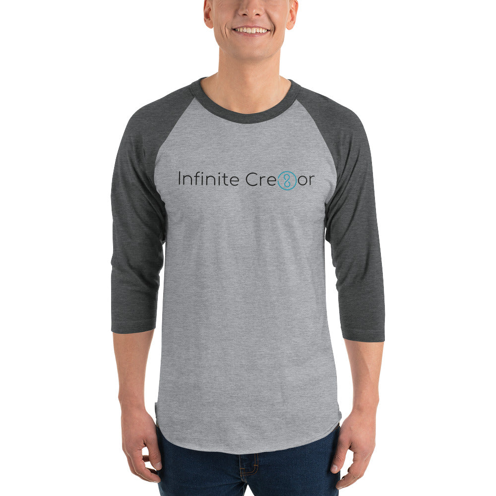 "Infinite Cre8or" 3/4 sleeve raglan shirt