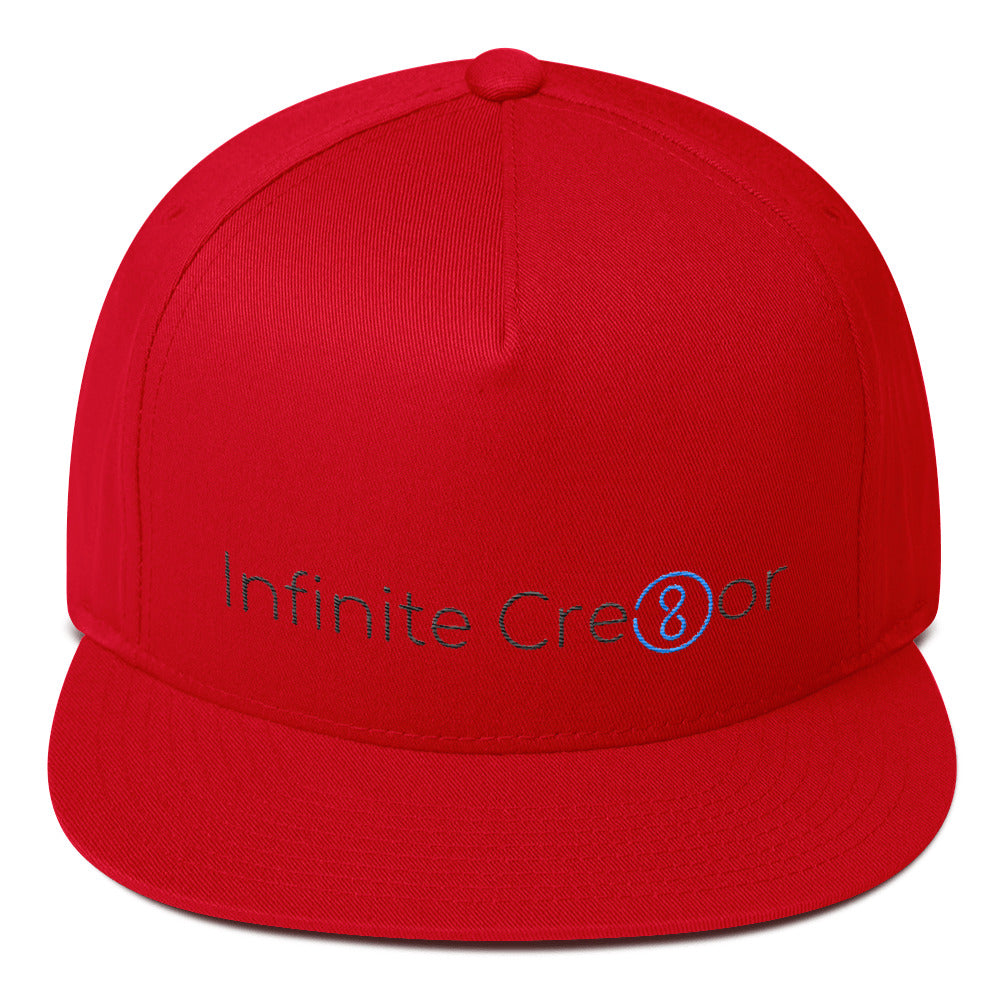 "Infinite Cre8or" Embroidery Flat Bill Cap