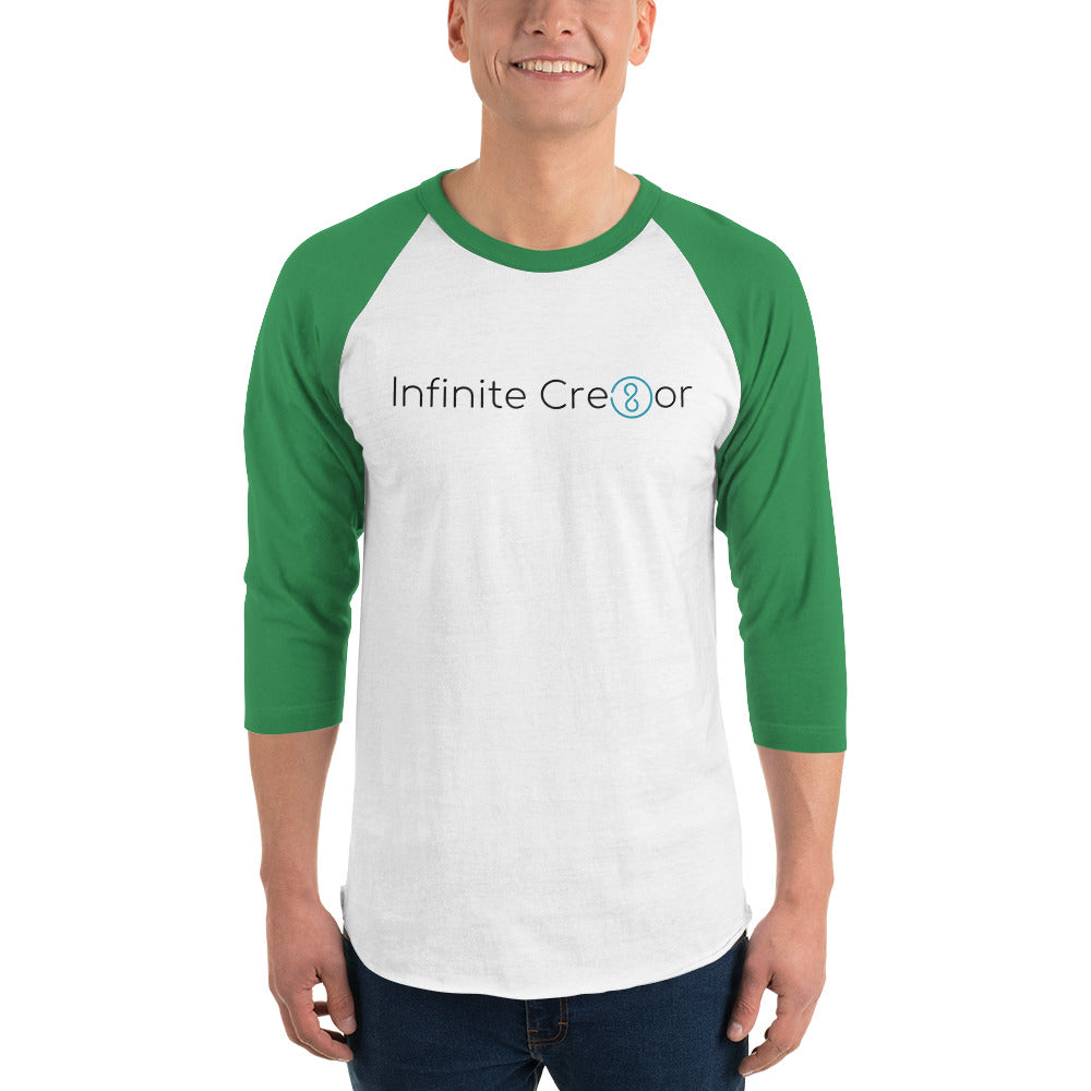 "Infinite Cre8or" 3/4 sleeve raglan shirt